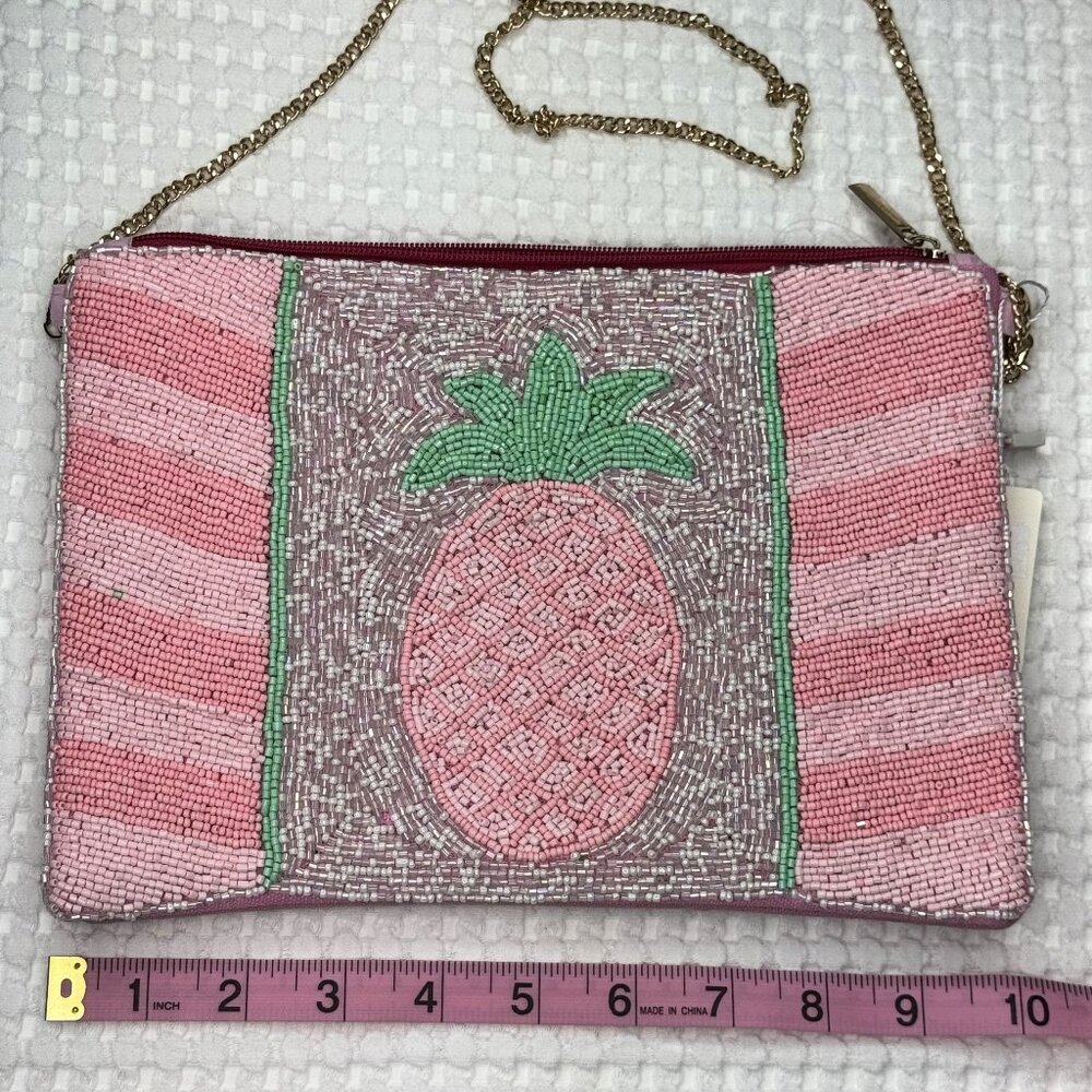 Brand NEW Viral Pineapple Beaded Bag Clutch Handbag Purse